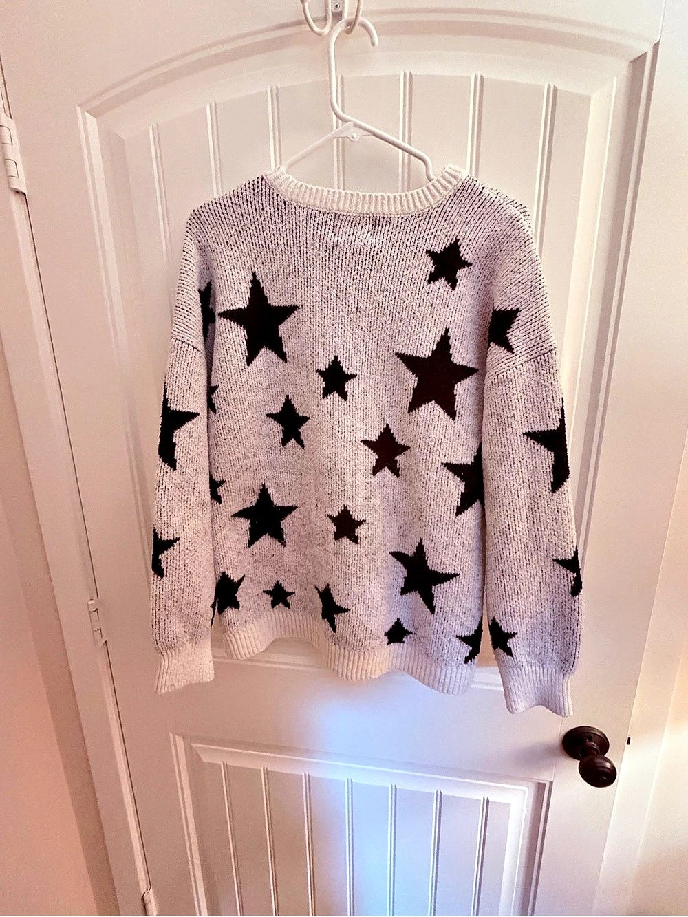 You’re a Star! Audrey Parks Star Print Crewneck Sweater Size Medium